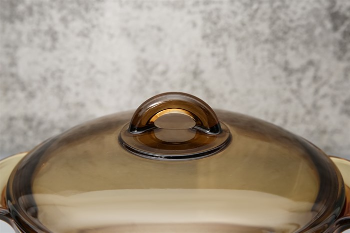 Nồi thủy tinh nắp thủy tinh 21 cm Luminarc Amberline Granite 2 lít Màu Nâu