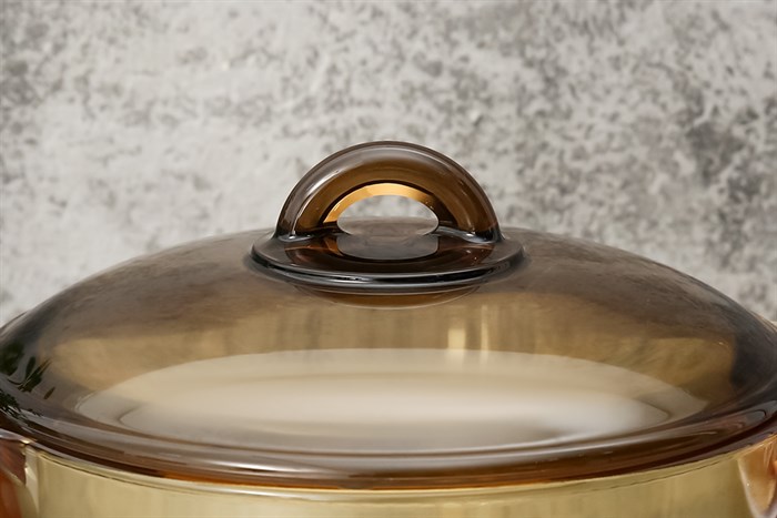 Nồi thủy tinh nắp thủy tinh 21 cm Luminarc Amberline Granite 3 lít Màu Nâu