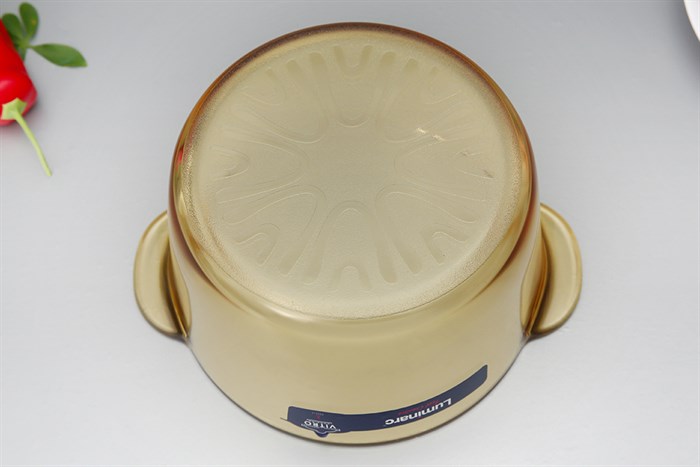 Nồi thủy tinh nắp thủy tinh 21 cm Luminarc Amberline Granite 3 lít Màu Nâu