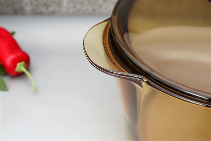 Nồi thủy tinh nắp thủy tinh 25 cm Luminarc Amberline Granite 5 lít Màu Nâu