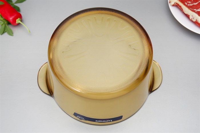 Nồi thủy tinh nắp thủy tinh 25 cm Luminarc Amberline Granite 5 lít Màu Nâu