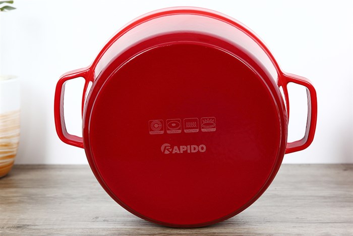 Nồi gang đúc 24 cm Rapido RK24-RD Màu Đỏ