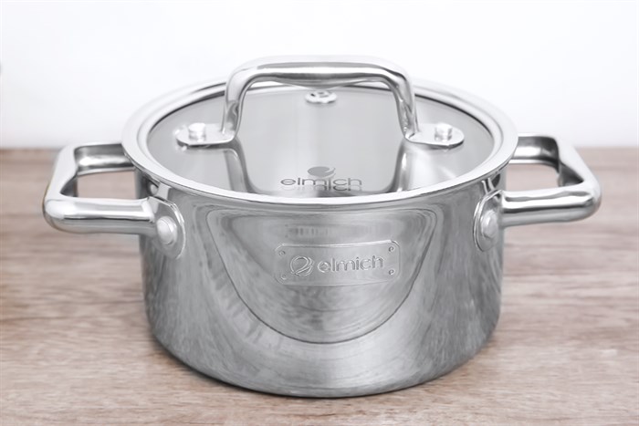 Nồi inox 3 đáy nắp kính 16 cm Elmich Trimax Eco EL-3991