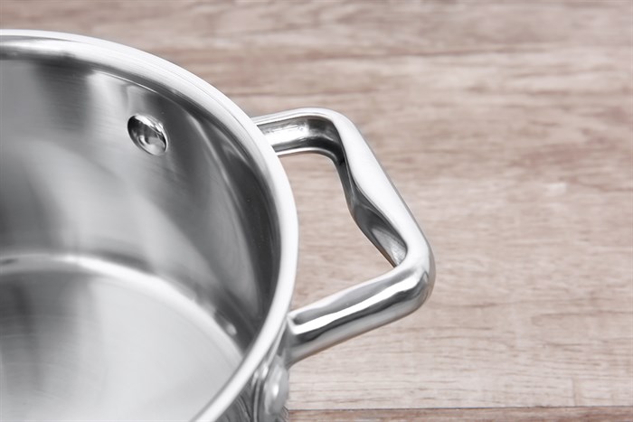 Nồi inox 3 đáy nắp kính 16 cm Elmich Trimax Eco EL-3991 Màu Inox