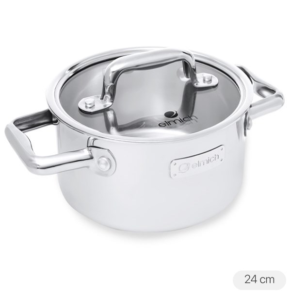 Nồi Inox Liền Khối Elmich Trimax Eco El - 3995 Size 24Cm