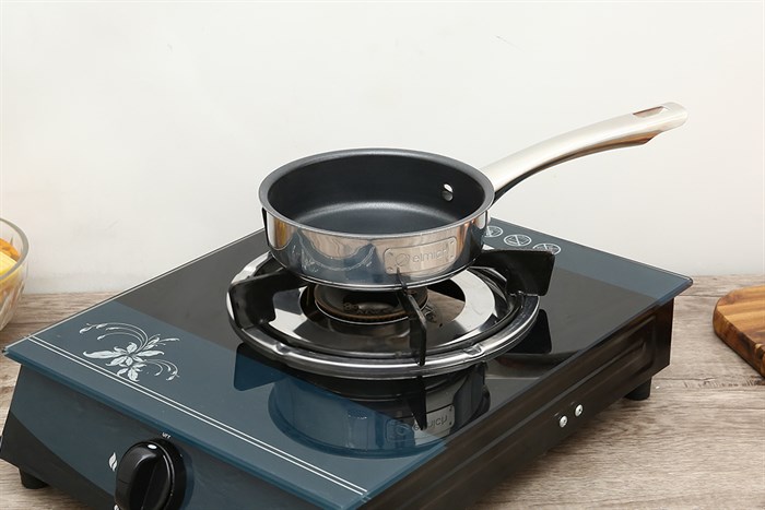 Bộ chảo quánh inox 3 đáy 14 cm Elmich Trimax Baby EL-3794 Màu Inox