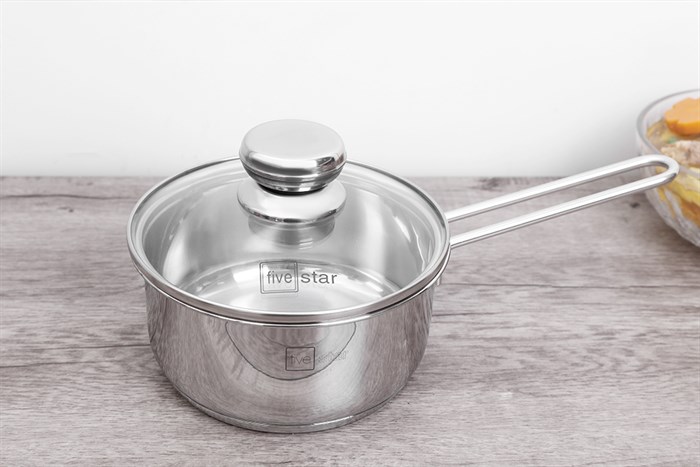 Quánh inox 3 đáy nắp kính 16 cm Fivestar Q16-5DG