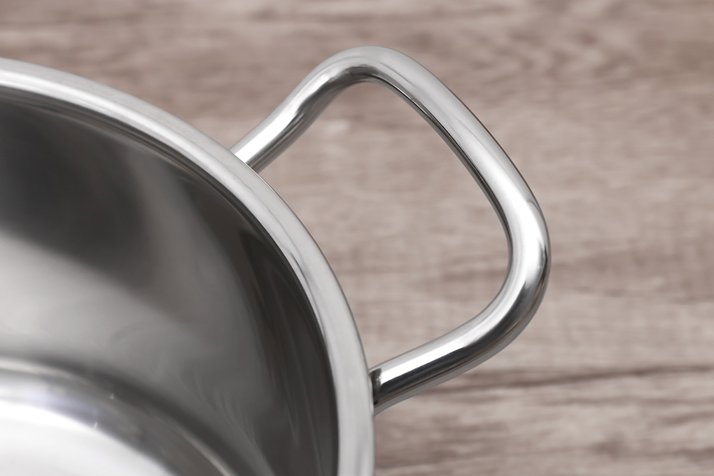Nồi inox 3 đáy nắp kính 20 cm Fivestar N20-5DG 304 Màu Inox