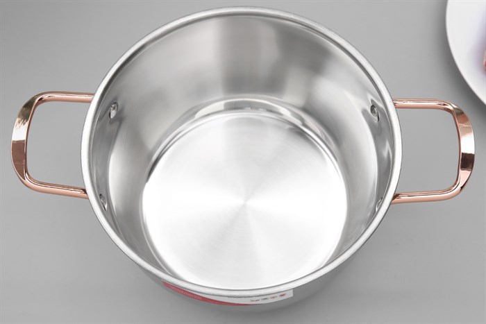 Bộ 3 nồi inox 3 đáy nắp kính Sunhouse SHG306 Màu Inox