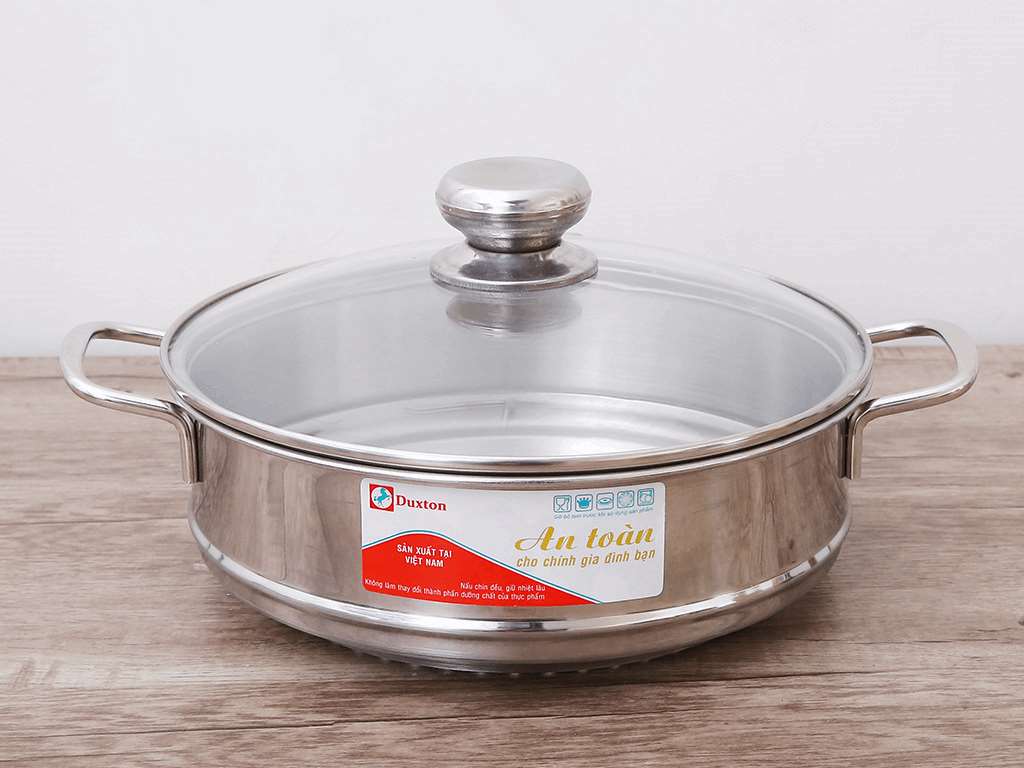 Bộ nồi xửng inox 430 3 đáy Duxton DG-NX24-3DK 24cm 4