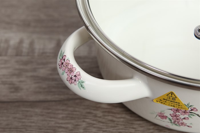 Bộ 3 nồi thép Nippon tráng men Fujihoro SKW-332G Màu Trắng