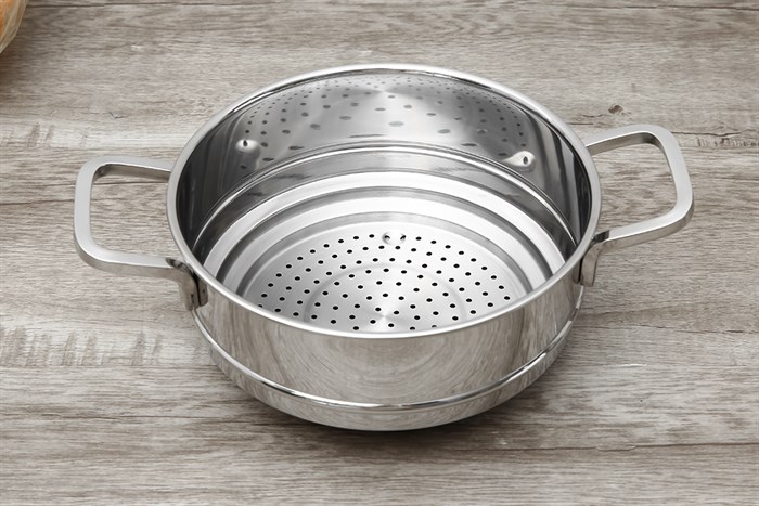 Bộ nồi xửng inox 3 đáy nắp inox 20 cm Fivestar ST20-3D304 Màu Bạc Inox