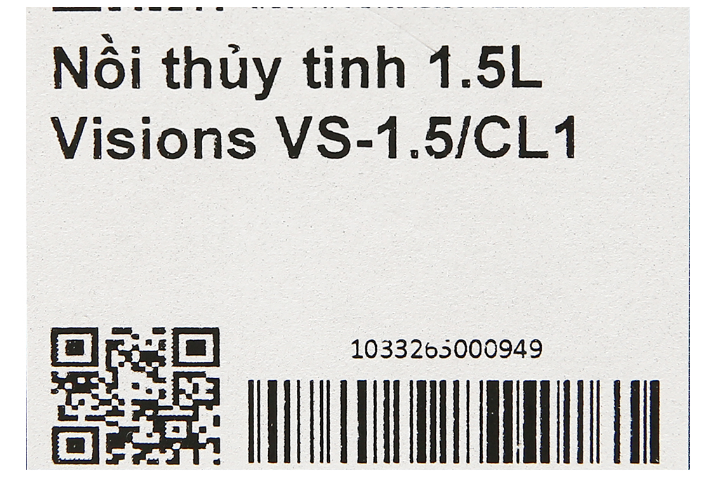 Nồi thủy tinh nắp thủy tinh 19 cm Visions VS-1.5/CL1 1.5 lít