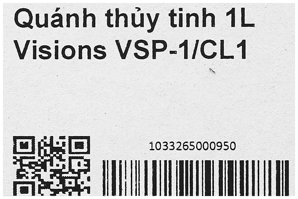 Quánh thủy tinh nắp thủy tinh 16 cm Visions VSP-1/CL1 1 lít