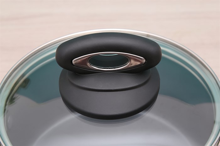 Nồi nhôm nắp kính 16 cm Happycook HCA-CG16 Màu Xanh mint