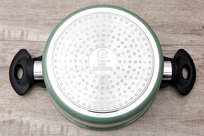 Nồi nhôm nắp kính 20 cm Happycook HCA-CG20 Màu Xanh mint