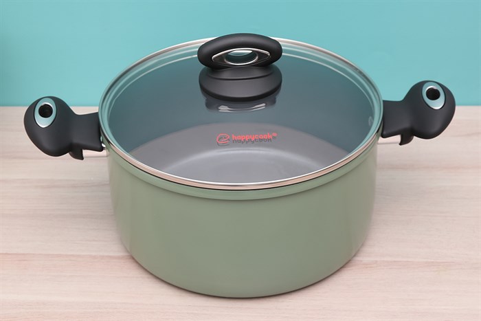 Nồi nhôm nắp kính 24 cm Happycook HCA-CG24
