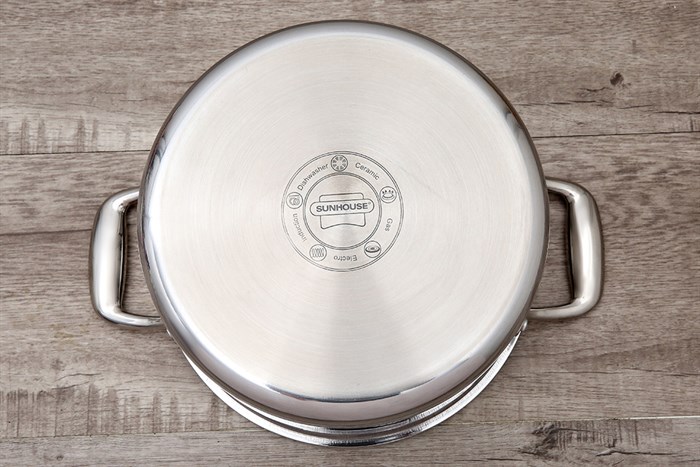 Bộ 3 nồi inox 3 đáy nắp kính Sunhouse Mama SHG2020 Màu Bạc Inox