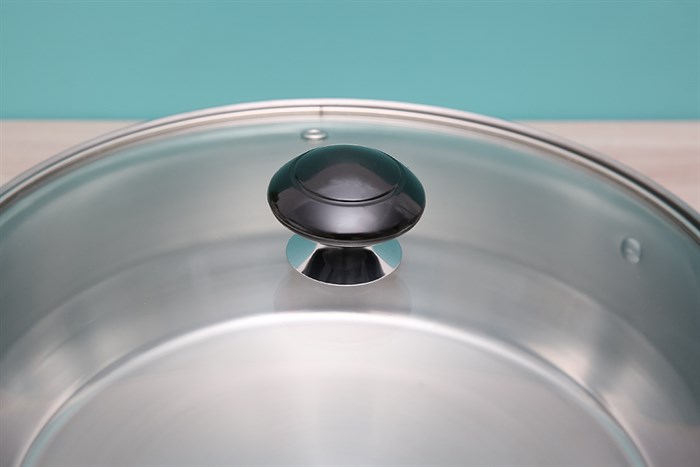 Nồi lẩu inox nắp kính 26 cm Sunhouse SHL26 Màu Bạc Inox