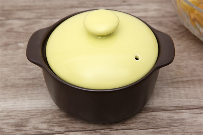 Nồi đất nắp sứ 12 cm Dong hwa Tucbeghi 500A 0.4 lít Màu Đen