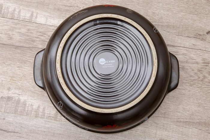 Nồi đất nắp kính 24 cm Dong hwa Tucbeghi GF-705 2.68 lít Màu Đen