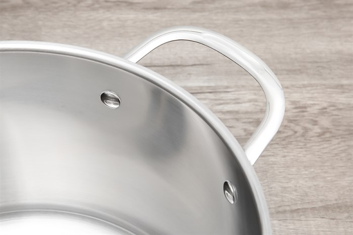 Nồi inox 3 đáy nắp kính 28 cm Elmich Tri-Max 2353736 Màu Bạc Inox