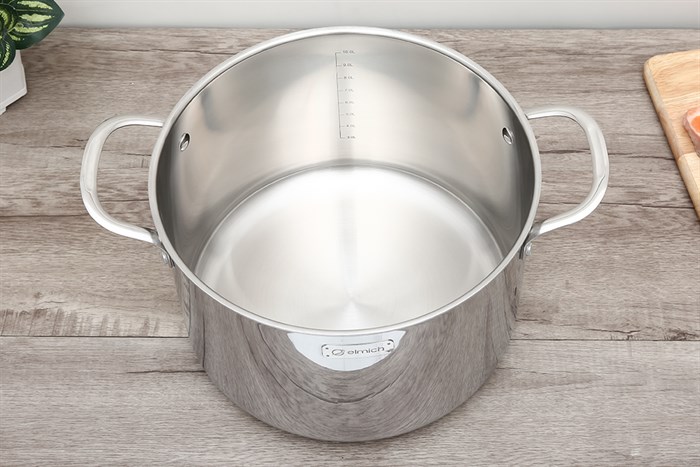 Nồi inox 3 đáy nắp kính 28 cm Elmich Tri-Max 2353736 Màu Bạc Inox