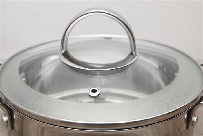 Nồi inox 3 đáy nắp kính 18 cm Elmich Celestine 2355275 Màu Bạc Inox