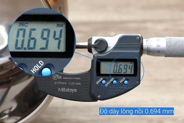 Nồi inox 3 đáy nắp kính 22 cm Elmich Celestine 2355277 Màu Bạc Inox