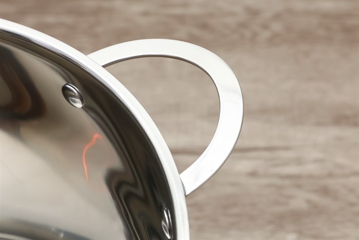 Nồi inox 3 đáy nắp kính 28 cm Elmich Celestine 2355279 Màu Bạc Inox