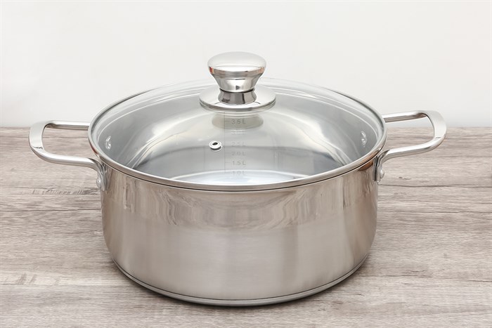 Bộ nồi quánh inox nắp kính Smartcook SM-2102MN Màu Bạc Inox