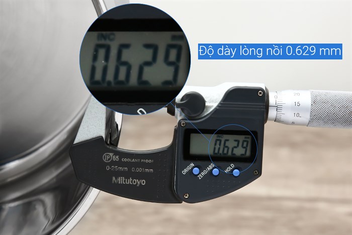 Nồi lẩu inox 3 đáy nắp kính 26 cm Smartcook SM-3791 Màu Bạc Inox