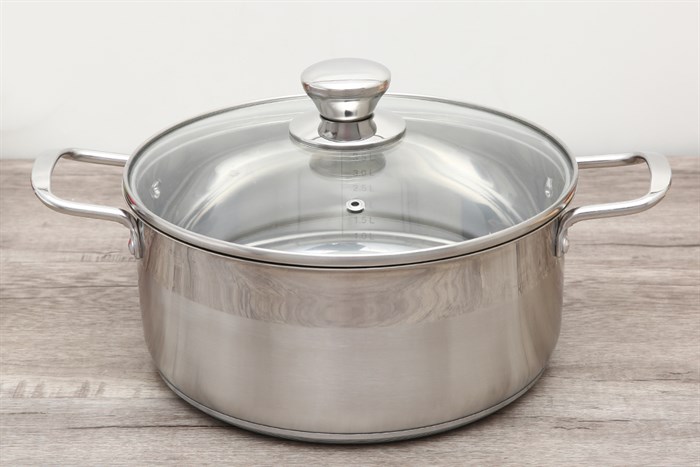 Bộ nồi chảo inox 3 đáy nắp kính Smartcook SM2101MN Màu Bạc Inox