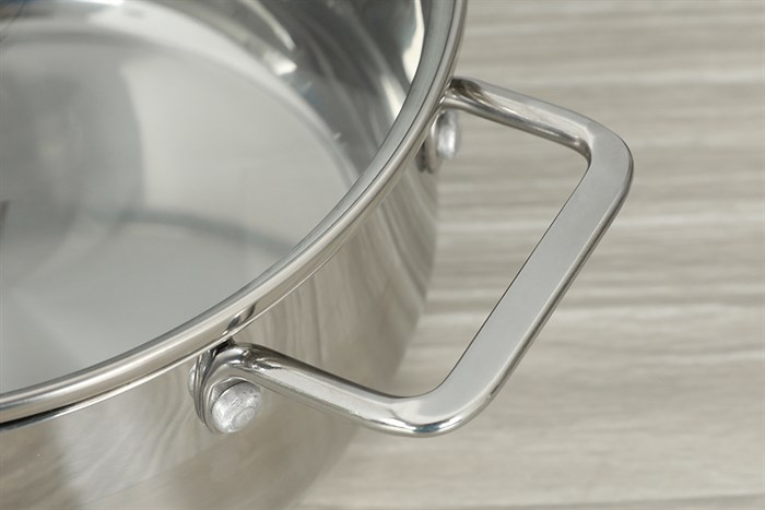 Bộ 3 nồi inox 3 đáy nắp kính Delites BNE009 Màu Bạc Inox