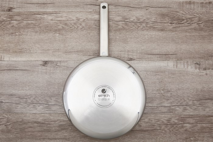Bộ nồi chảo inox 3 đáy nắp kính Elmich Trimax ECO EL-8003 Màu Bạc Inox
