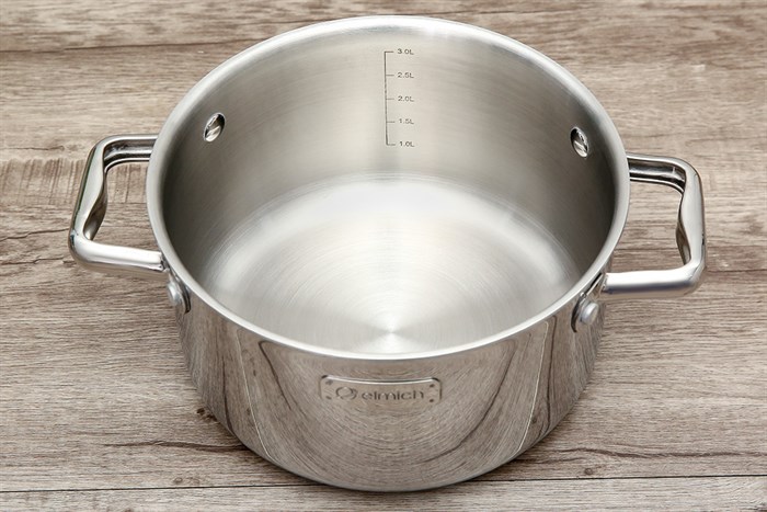 Bộ 2 nồi inox 3 đáy nắp kính Elmich Trimax Eco EL-8006 Màu Bạc Inox
