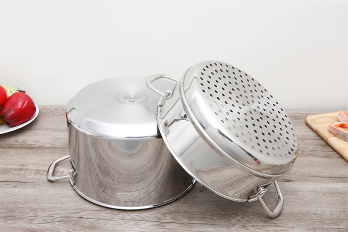 Bộ nồi xửng inox nắp kính 28 cm Elmich Trimax Cz EL-3831 Màu Bạc Inox