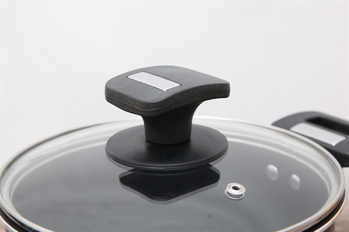 Nồi nhôm chống dính nắp kính 18 cm Delites NCDE001-18 Màu Đen