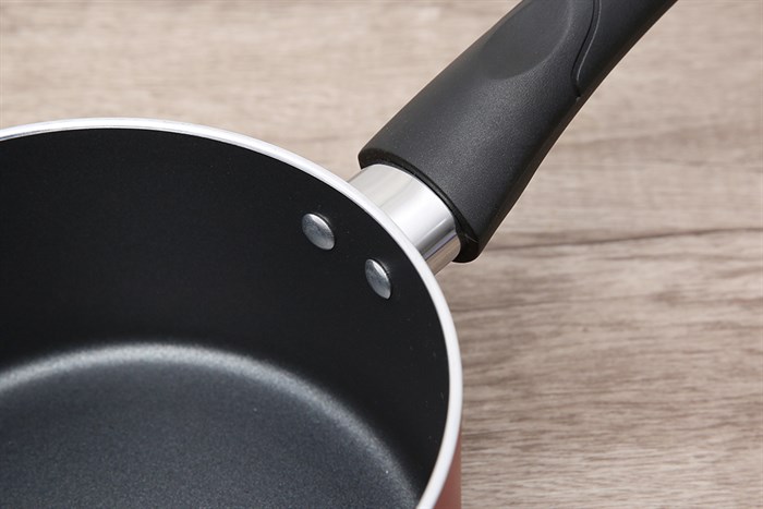 Quánh nhôm chống dính nắp kính 16 cm Delites QCDE004-16 Màu Đỏ