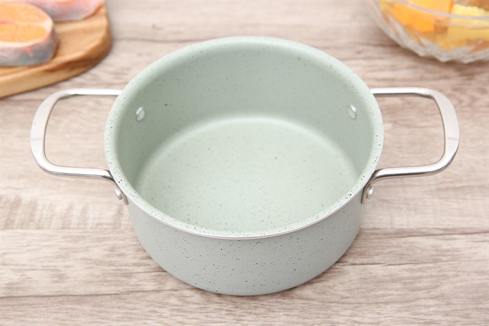 Nồi nhôm chống dính nắp kính 16 cm Delites NCDE006-16 Màu Xanh