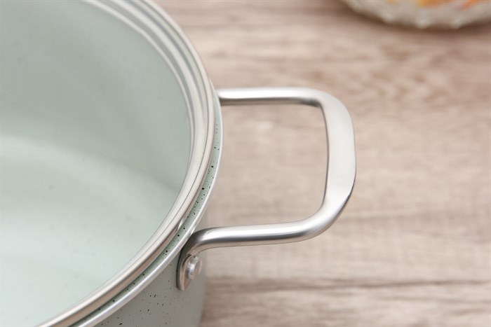 Nồi nhôm chống dính nắp kính 20 cm Delites NCDE007-20 Màu Xanh