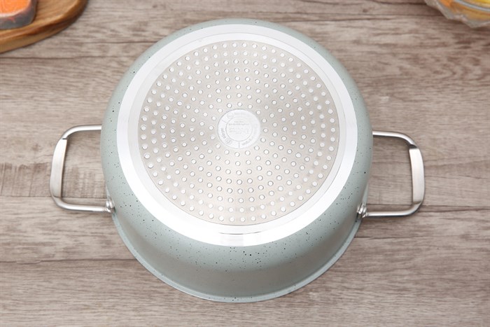 Nồi nhôm chống dính nắp kính 20 cm Delites NCDE007-20 Màu Xanh