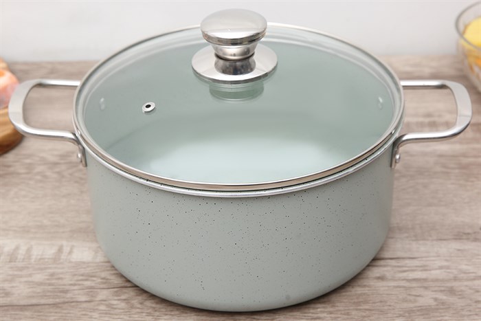 Nồi nhôm chống dính nắp kính 24 cm Delites NCDE008-24