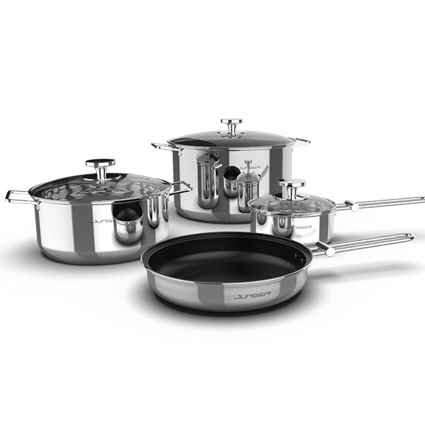 Bộ nồi chảo quánh inox 5 đáy Junger CWJ-070