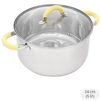 Nồi inox 3 đáy nắp kính 24 cm Delites CW-S042-24A