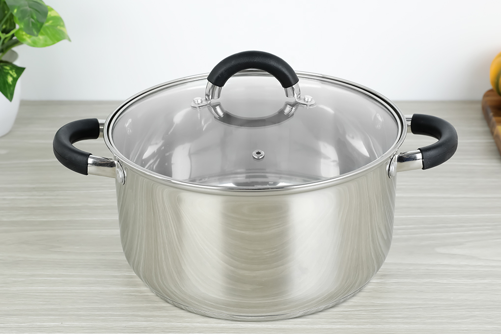 Bộ 2 nồi inox 3 đáy nắp kính Delites CW-S051-4A - 2