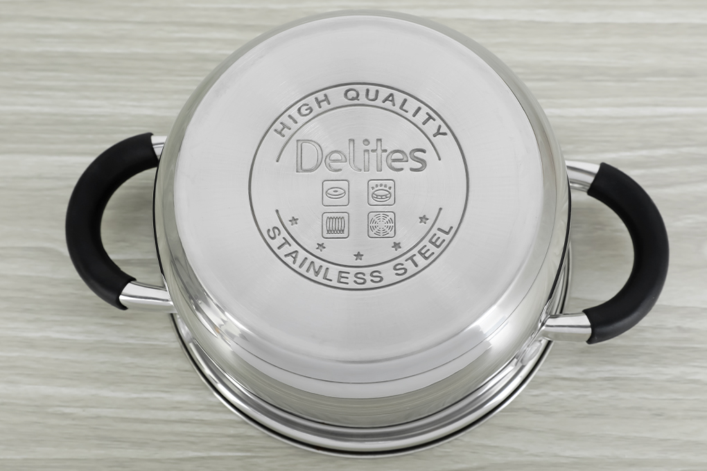 Bộ 2 nồi inox 3 đáy nắp kính Delites CW-S051-4A - 7