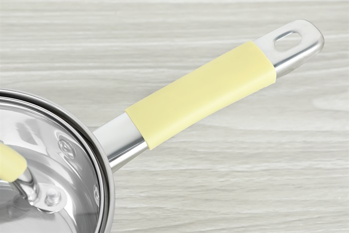 Quánh inox 3 đáy nắp kính 14 cm Delites CW-S001N Màu Bạc Inox