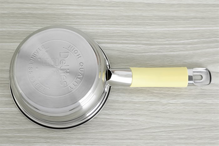 Quánh inox 3 đáy nắp kính 14 cm Delites CW-S001N Màu Bạc Inox