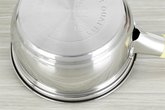 Quánh inox 3 đáy nắp kính 14 cm Delites CW-S001N Màu Bạc Inox